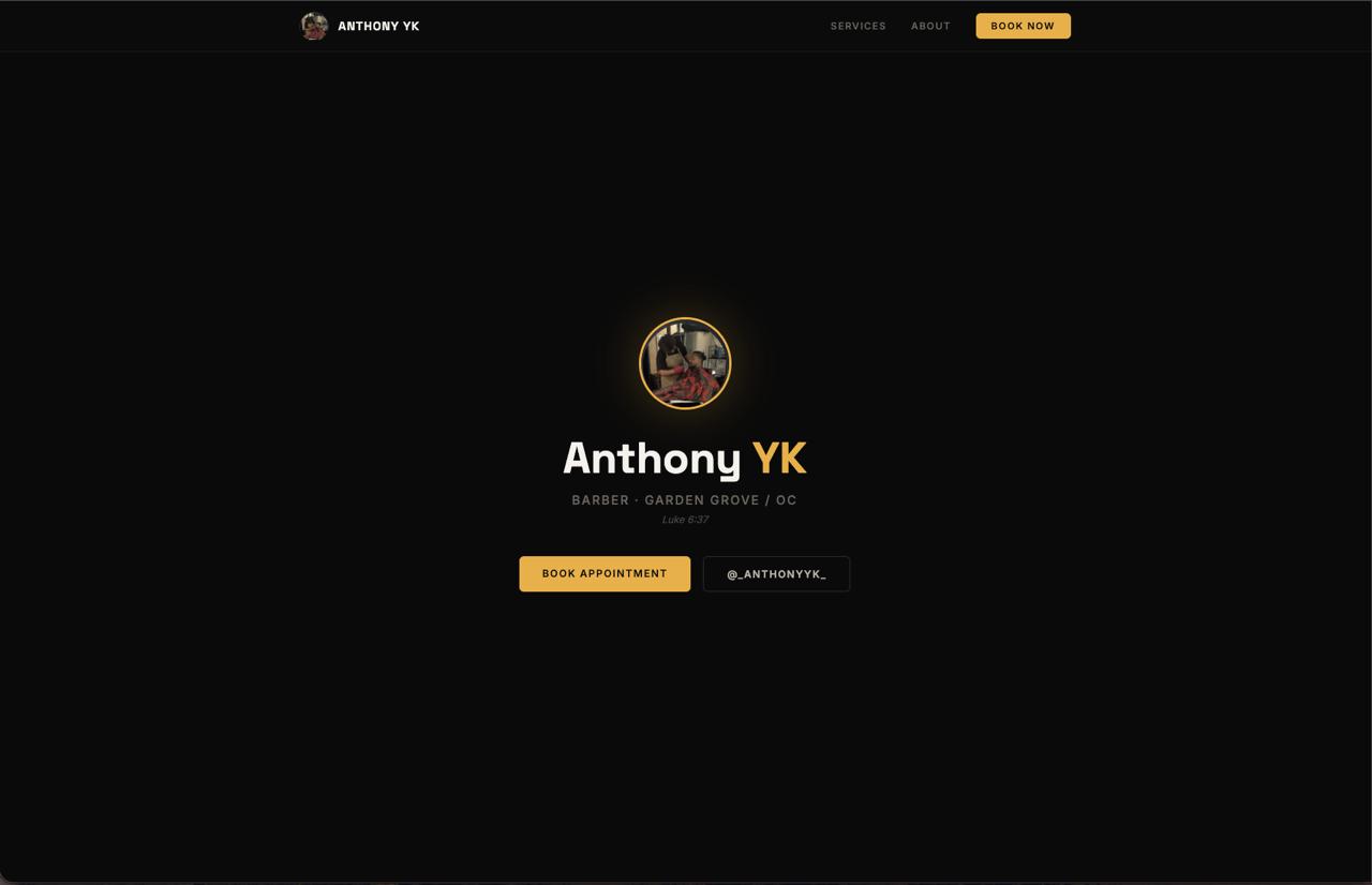 Anthony YK website screenshot